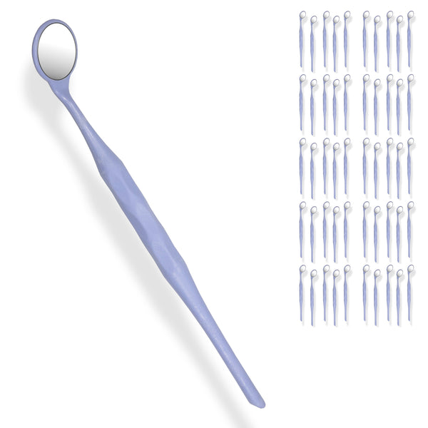 50 Pieces Dental Autoclavable Disposable Mouth Mirror Purple -ORAL32 - Osung USA