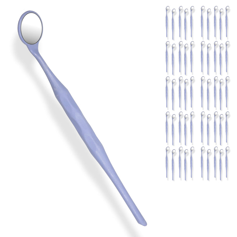 50 Pieces Dental Autoclavable Disposable Mouth Mirror Purple -ORAL32 - Osung USA