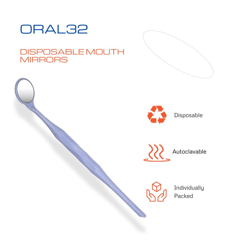 5 Pieces Dental Autoclavable Disposable Mouth Mirror Purple -ORAL32 - Osung USA