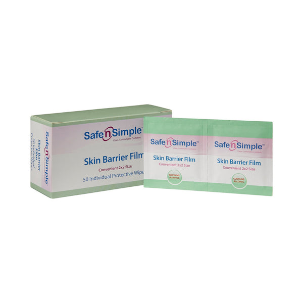 Safe N Simple Skin Barrier Wipe, 50 Packets per Box 50/BOX -SNS81850
