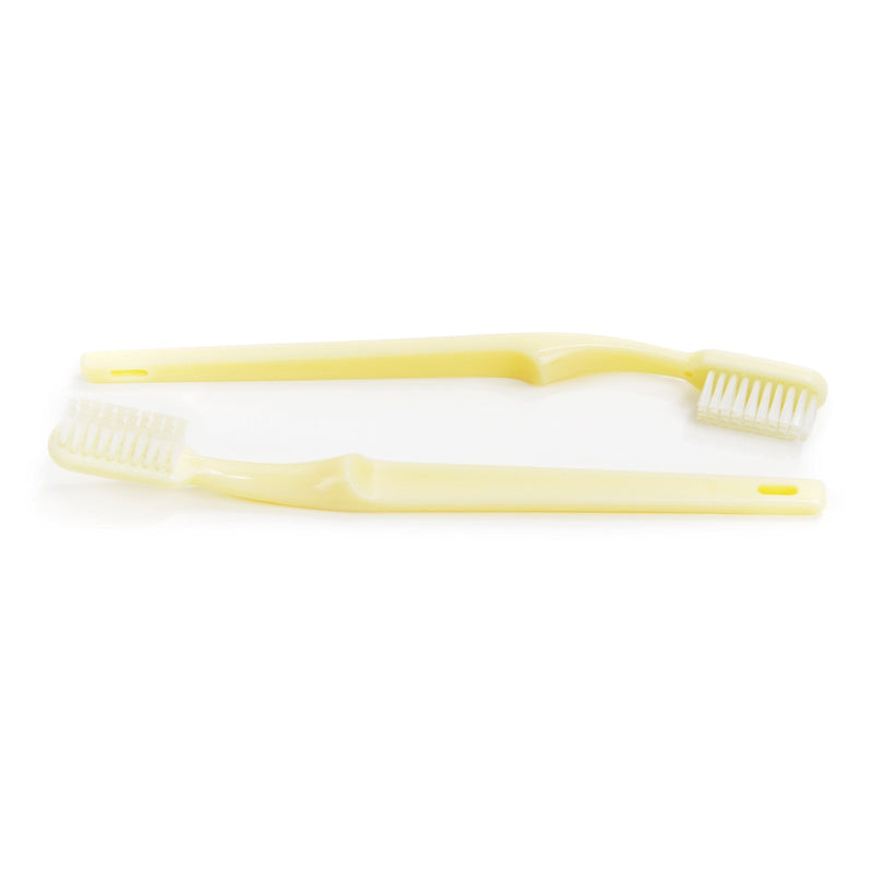 McKesson Toothbrush, Ivory, Adult Medium, 1-1/16" x 3/8" Head, 1/2" x 5-7/8" Handle 144/BOX -16-TB39
