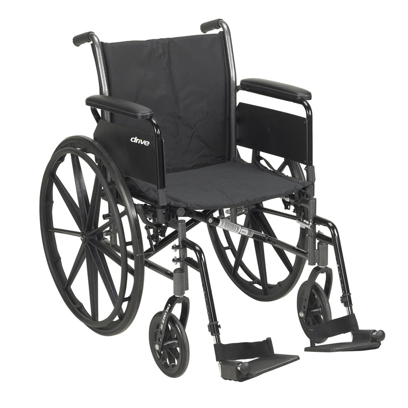 drive™ Cruiser III Lightweight Wheelchair, 18-inch Seat Width 1/EACH -K318DFA-ELR