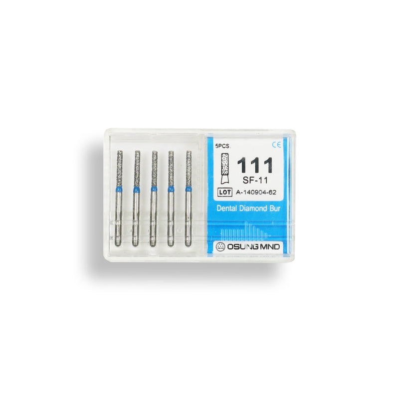 Cylindrical 1.2 mm Dia. Medium Grit Diamond Bur 5 per pack. 107.12M1