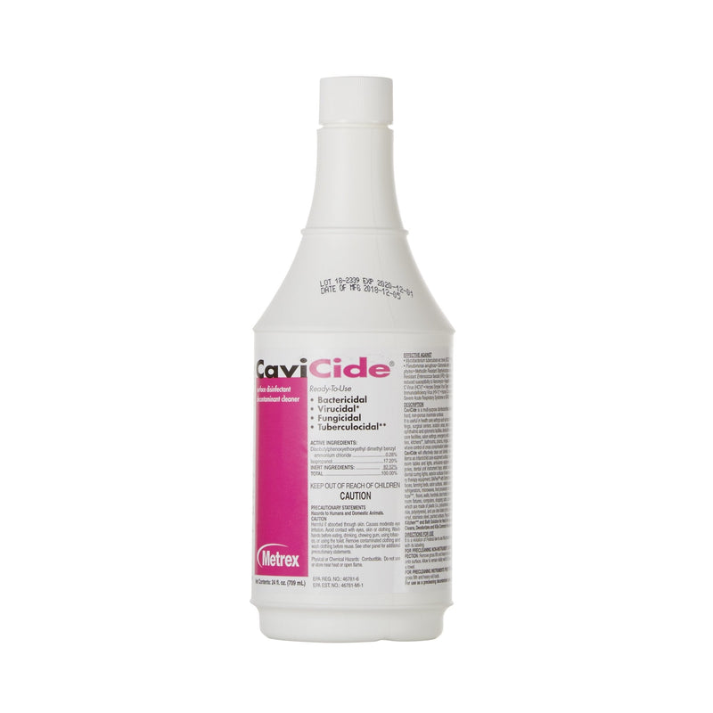 CaviCide Surface Disinfectant Cleaner, Alcohol Based, 24 oz Bottle 12/CASE -13-1024