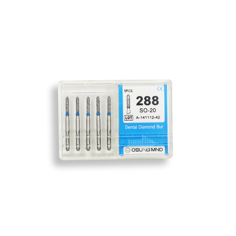 Torpedo, Cylindrical 1.2 mm Dia. Medium Grit Diamond Bur 5 per pack. 284.12M1