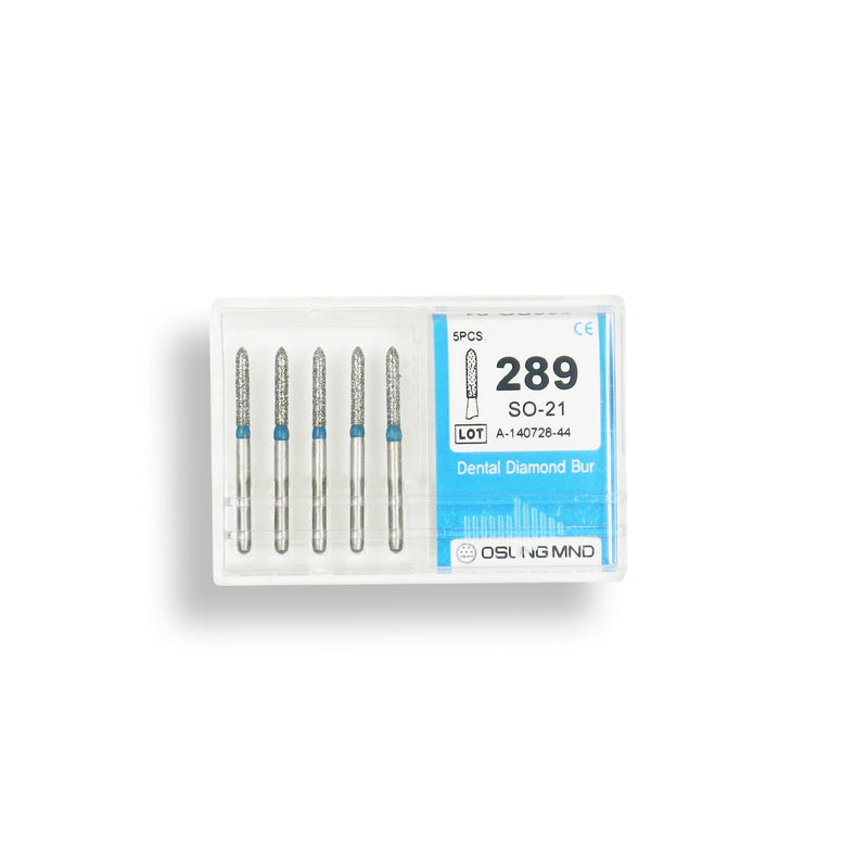 Torpedo, Cylindrical 1.4 mm Dia. Medium Grit Diamond Bur 5 per pack. 284.14M1