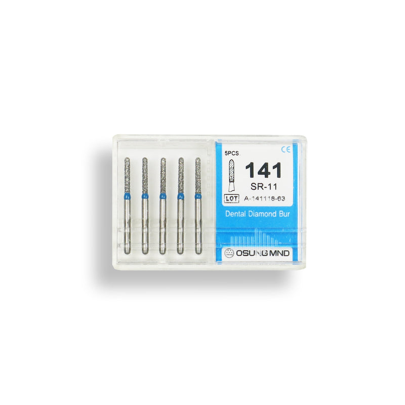 Cylindrical, Hemispherical End 1.2 mm Dia. Medium Grit Diamond Bur 5 per pack. 137.12M1