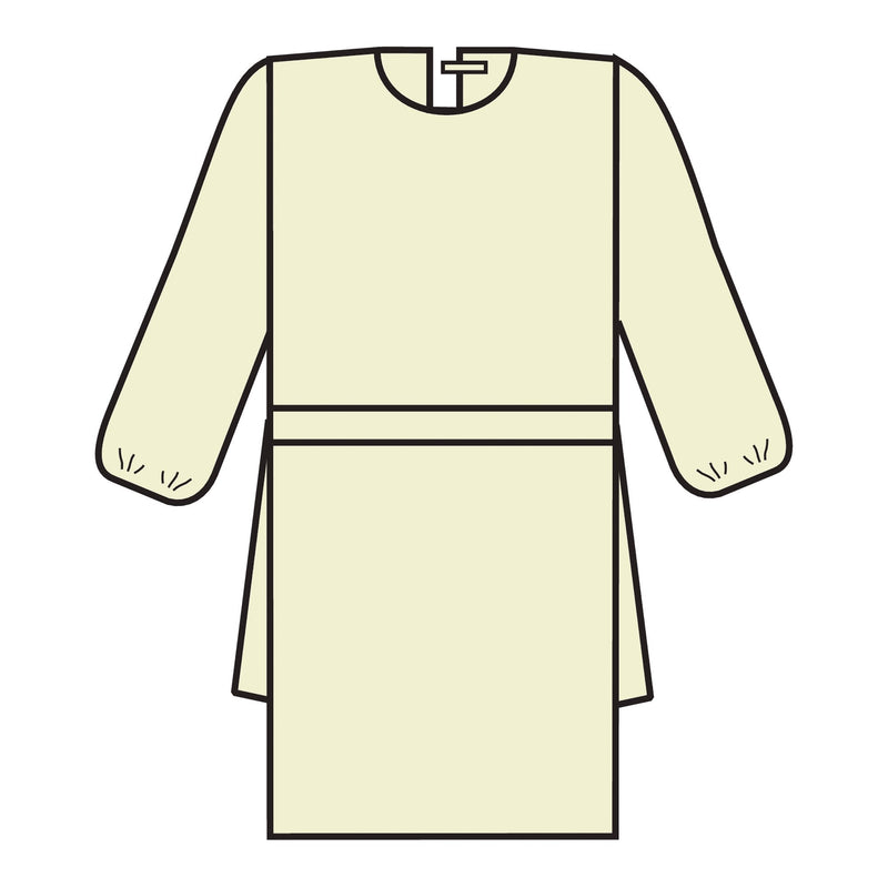 Halyard Protective Procedure Gown, Large, Yellow 1/EACH -69979