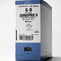SUTURE, PREMIUM REVERSE CUTTING, SIZE 6-0, BLUE, 18", NEEDLE P-10, 3/8 CIRCLE, 1 DZ/BX, SOLD AS BOX MEDTRONIC/MINIMALLY 10000446