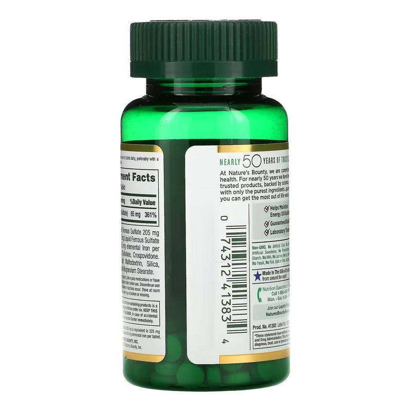 Nature's Bounty Iron Mineral Supplement 1/BOTTLE -07431241383