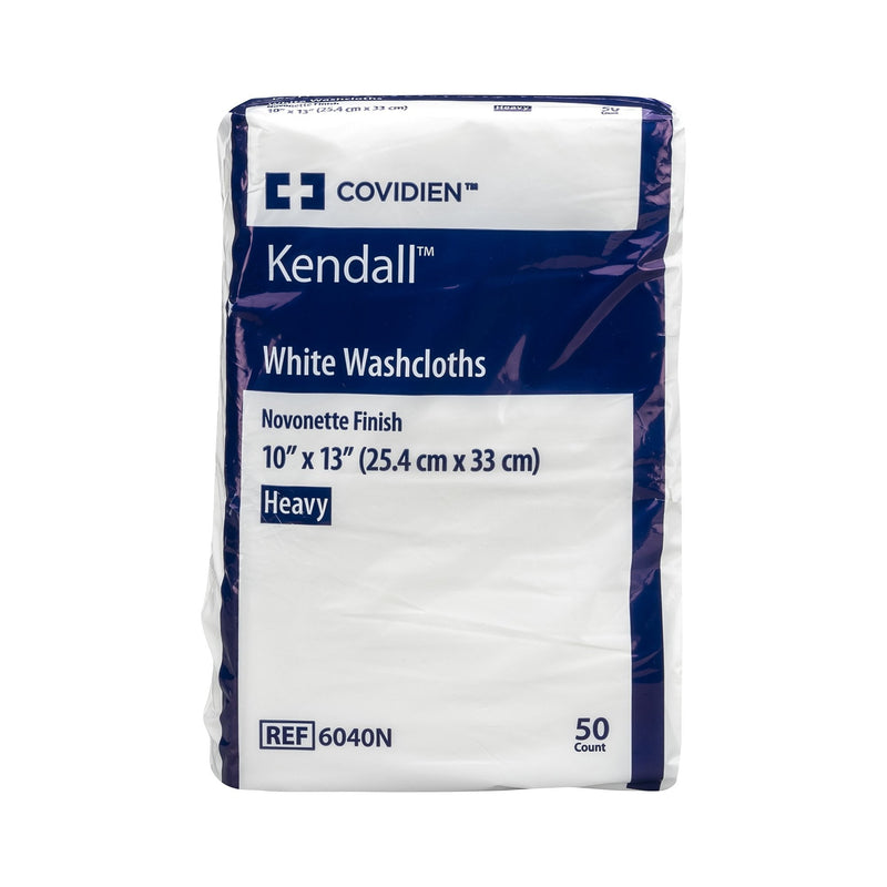 Kendall™ White Washcloth, 10 x 13 Inch 12/CASE -6040N