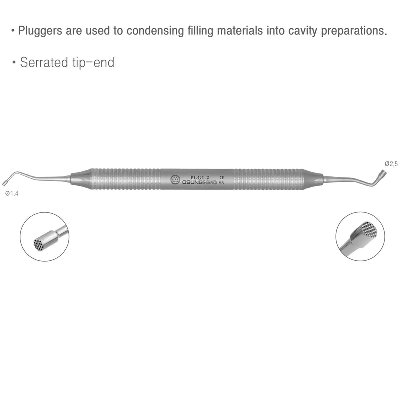Osung 1/2 Dental Amalgam Plugger Premium -PLG1-2 - Osung USA