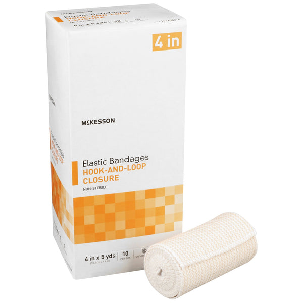 McKesson Hook and Loop Closure Elastic Bandage, 4 Inch x 5 Yard 50/CASE -16-1033-4