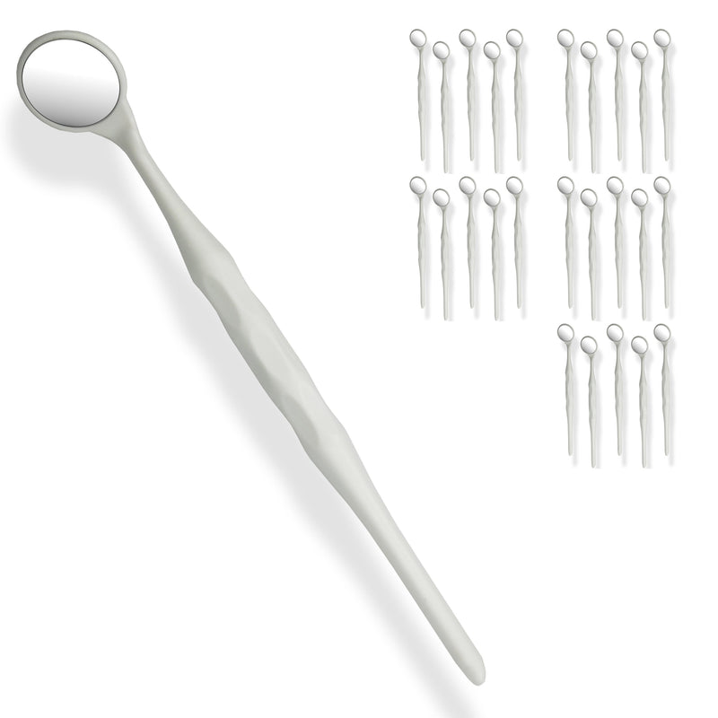 25 Pieces Dental Autoclavable Disposable Mouth Mirror White -ORAL32 - Osung USA