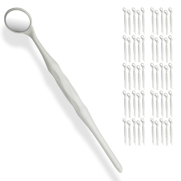 50 Pieces Dental Autoclavable Disposable Mouth Mirror White -ORAL32 - Osung USA