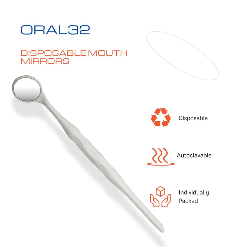 Dental Autoclavable Disposable Mouth Mirror White 1 PCs -ORAL32 - Osung USA