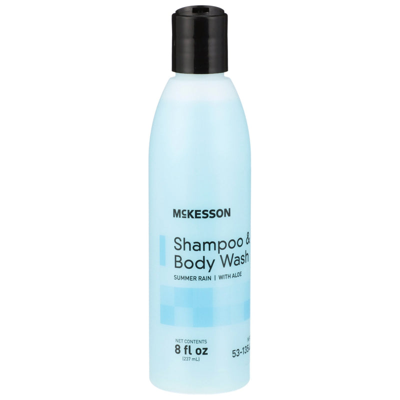 McKesson 2-in-1 Shampoo and Body Wash, Flip-Top Bottle, 8 oz, Summer Rain Scent 48/CASE -53-1354-8
