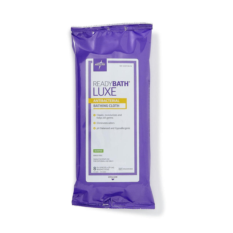 ReadyBath Luxe Rinse-Free Bath Wipe, Soft Pack 192/CASE -MSC095100