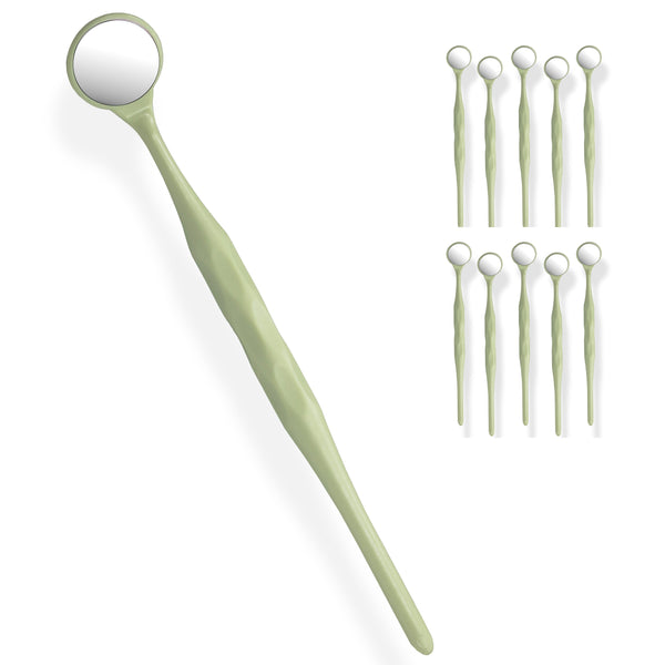 10 Pieces Dental Autoclavable Disposable Mouth Mirror Yellow -ORAL32 - Osung USA