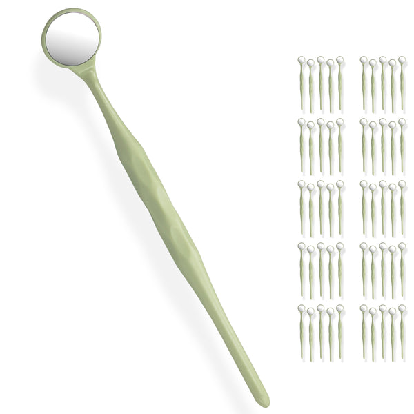50 Pieces Dental Autoclavable Disposable Mouth Mirror Yellow -ORAL32 - Osung USA