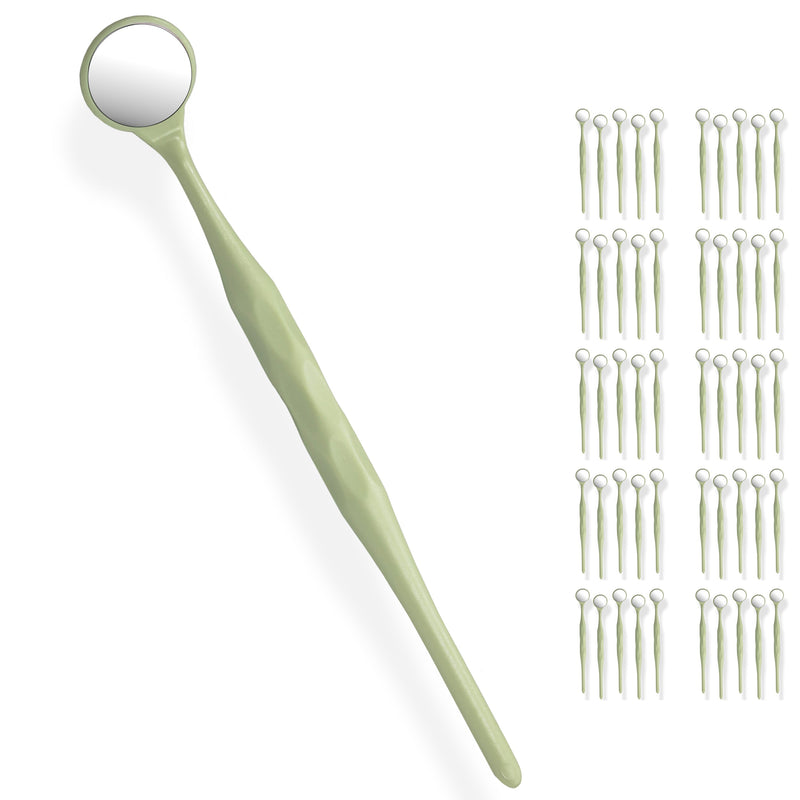 50 Pieces Dental Autoclavable Disposable Mouth Mirror Yellow -ORAL32 - Osung USA