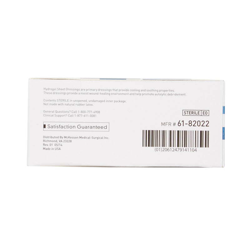 McKesson Hydrogel Dressing, 2 x 2 Inch 40/CASE -61-82022