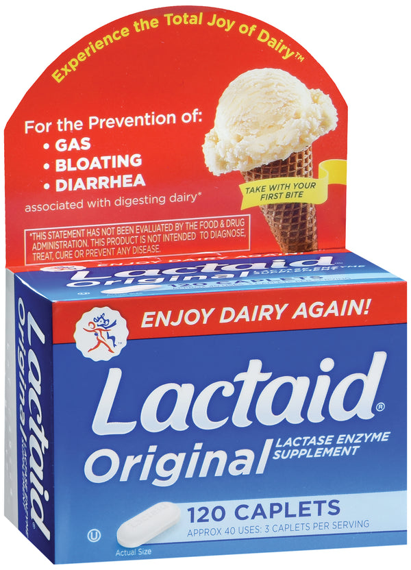 Lactaid® Original Lactase Enzyme Dietary Supplement, Sold As 1/Bottle Johnson 10300450080032