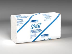 Kimberly-Clark Folded Towels. Scott Scottfold M Towels, 8.1" X 12.4", White, 175/Pk, 25 Pk/Cs (40 Cs/Plt) (091453) (Products Cannot Be Sold On Amazon.