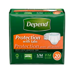 Kimberly-Clark Depend™ Overnite Briefs. Undergarment Depend Fitted Max Sm/Md20/Pk 3Pk/Cs, Case