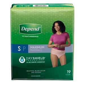 Kimberly-Clark Depend® Protective Underwear. Underwear Max Absorb Sm Womentan 19/Pk 2Pk/Cs, Case