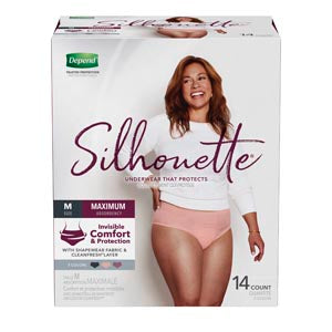 Kimberly-Clark Depend® Protective Underwear. Underwear Silhouette Dependwomen Md 14/Pk 2Pk/Cs, Case