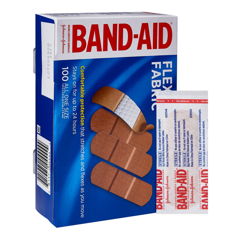 Band-Aid® Flexible Fabric Tan Adhesive Strip, 1 X 3 Inch, Sold As 1/Each Johnson 10381370044441