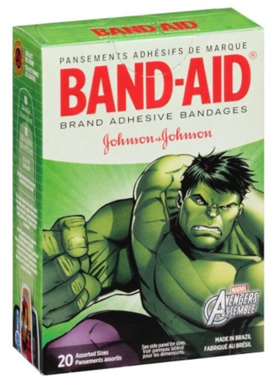 Band-Aid® Kid Design (Avengers) Adhesive Strip, Assorted Sizes, Sold As 480/Case Johnson 10381371162823