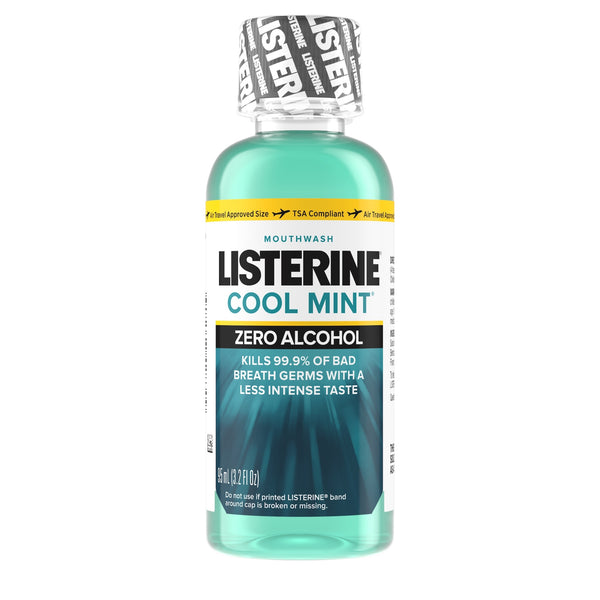 Listerine® Zero® Clean Mint Mouthwash, 3.2 Oz. Bottle, Sold As 1/Each Johnson 10312547428306